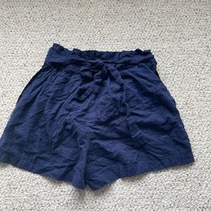 Navy fabric lace skirt